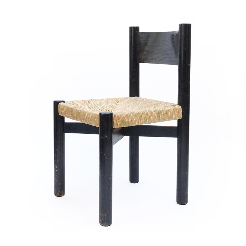 Charlotte Perriand Meribel Chair Black