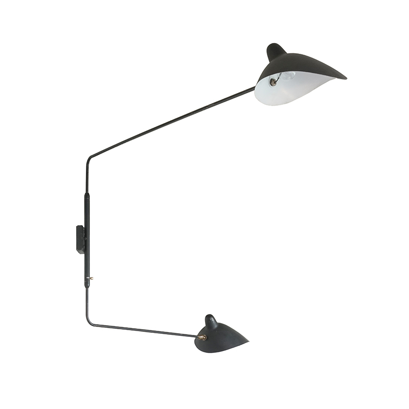 Serge Mouille Two Arms Wall Lamp